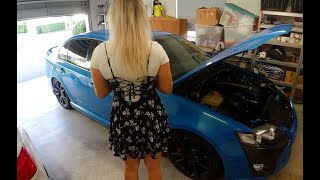 TEACHING HER HOW TO DO A BURNOUT 500HP CAR [upl. by Lucania]