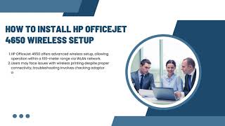 HP OfficeJet 4650 Wireless Printersetup Guide [upl. by Ysnil]