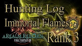 Final Fantasy XIV A Realm Reborn  Immortal Flames Rank 3  Hunting Log Guide [upl. by Gnohp]