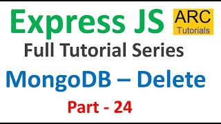 Express JS Tutorial 24 MongoDB CRUD  Delete  Expressjs Tutorial For Beginners [upl. by Ettelliw386]