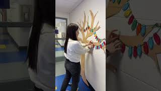 Watch as I hang up our personalized name lights on our classroom tree 🌟🎄 In this video I’ll show [upl. by Nipha]