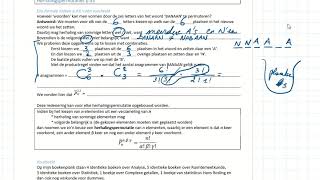 vhv VBTL combinatoriek p033 herhalingspermutatie [upl. by Eatton678]