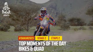 Bikes and Quads Top moments  Étape 2  Stage 2  Dakar2023 [upl. by Merrell]