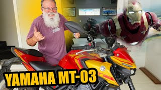 A YAMAHA NUNCA FEZ UMA MOTO TÃO FEIA E BACANA AO MESMO TEMPO MT03 IRON MAN [upl. by Nagey]