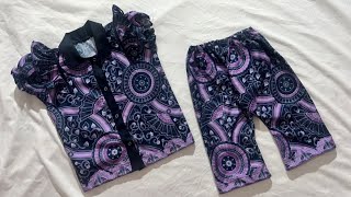 2 year Girl Shirt Trouser Design cutting and stitching trendy girl clothing [upl. by Euqinemod]