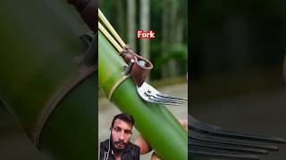 Bamboo Creation With New Fork Slingshot 🥰 shorts Diy bamboo [upl. by Triny309]