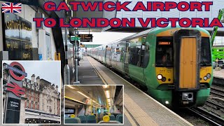 Gatwick airport to London Victoria station 🇬🇧 by train [upl. by Aisayt]