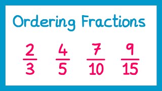 Ordering Fractions  GCSE Maths [upl. by Frederique]