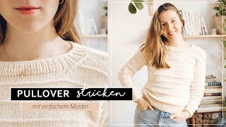 Sehr einfachen Pullover stricken  Strickanleitung für Beginner [upl. by Ocirne191]