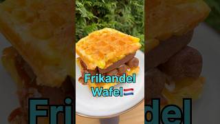 Frietwafel  Del🤤 lekker frikandel foodshorts holland [upl. by Dranel778]