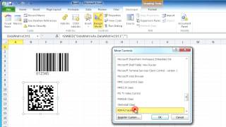 How to create Barcode in Excel 2010 [upl. by Okorih546]