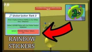 HOW TO GET RAINBOW STICKERS IN NEW BEESWARM UPDATE Sticker update [upl. by Neelasor]