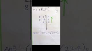 Convert the following Decimal numbers into Octal  electronicsdigitalelectronics shorts [upl. by Odell]