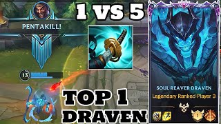 Wild Rift Draven  Top 1 Draven Gameplay Legendary Ranked [upl. by Llemej]