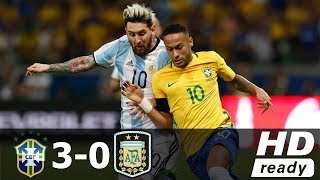 Brazil vs Argentina 30  All Goals amp Extended Highlights  World Cup 2018 10112016 HD [upl. by Ahsenit241]