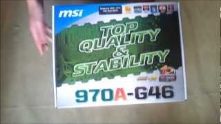 MSI 970AG46 AMD Motherboard Unboxing and Review [upl. by Simona]