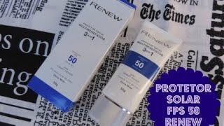 RESENHA Protetor Solar Facial FPS 50 Renew da Avon [upl. by Olette]