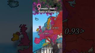 FemaleMale Ratio in Europe female male ratio map [upl. by Evan]