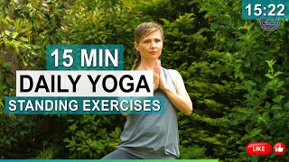 15 Min Daily  Morning yoga Flow  Every Day Full Body  Yoga For All Levels  Standing Exercises [upl. by Ardnaeel]