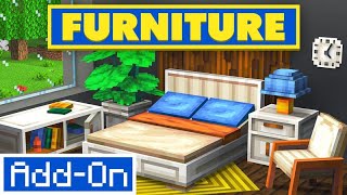 Furniture AddOn  Minecraft Marketplace Addon  Showcase [upl. by Uht787]