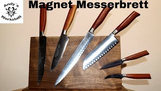 🔪 Magnetisches Neodym Messerbrett selber bauen aus Nussbaum  diy [upl. by Lebatsirc]