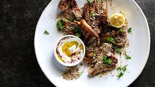 Charred lamb rib chops with aromatic dukkah  13 April 2016 [upl. by Jake]