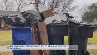 Shreveport garbage collection returning to regular schedule [upl. by Jermayne]