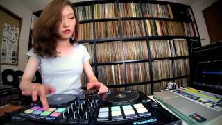 DJ SARA ★ Freestyle Scratch with djay Pro and Reloop Beatpad 2 [upl. by Tnarg]