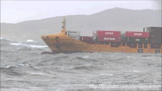 Container Ship OPDR CADIZ leaving A Coruña [upl. by Chader223]