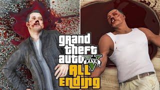 GTA 5  All 5 Endings ABC Secret amp BETA [upl. by Rodl]