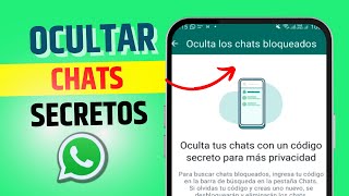 Como ocultar conversaciones en whatsapp normal sin archivar 2024 [upl. by Silvia]