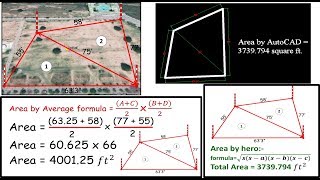 How to calculate land area AREACALCULATION [upl. by Dremann]