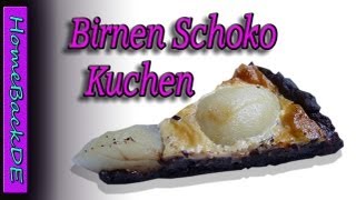 Birnen Schoko Kuchen Rezepte  Backanleitung von HomeBackDE [upl. by Atineg]