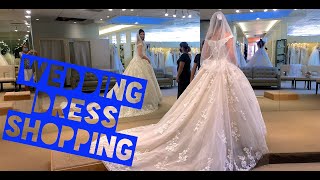 WEDDING DRESS SHOPPING  Demetrios The Bustle and more [upl. by Anirehs735]