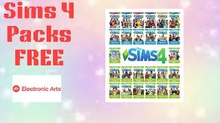 How to get ALL SIMS 4 PACKS FOR FREE PC AND MAC EA APP Legit  no virus [upl. by Lyle]