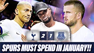 WE GOT SO LUCKY IN THE END SPURS MUST SPEND IN JANUARY Tottenham 21 Everton EXPRESSIONS REACTS [upl. by Christian888]