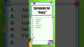 Synonyms  Synonyms for quotAngryquot  Similar words  The Study Corner  synonyms shorts [upl. by Philemon]