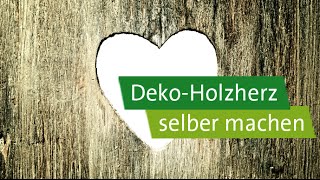 DIY – Geschenke selber machen DekoHolzherz mit Apfel [upl. by Leagiba729]