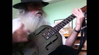 Slide Guitar Blues Lesson in Open G Tuning Guitar Lesson  Mannish Boy On My National Steel NPB12 [upl. by Zindman]