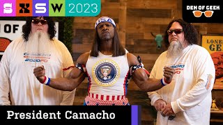 PRESIDENT CAMACHO Not Terry Crews Arrives From Idiocracy For 2024 Run  SXSW [upl. by Xyno562]