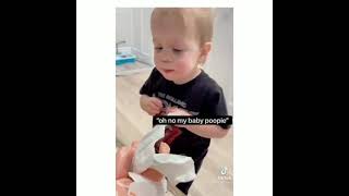 Babydoll goes poopie in diaper Not my video just sharing [upl. by Lavelle]