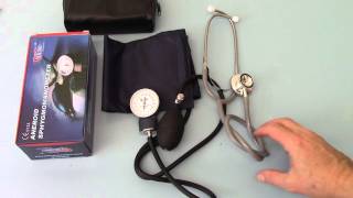 Aneroid Sphygmomanometer amp Stethoscope Bundle Review Medical Supply Review [upl. by Kcirddehs]