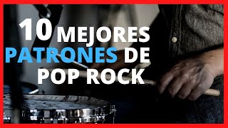 10 ritmos IMPRESCINDIBLES de Batería pop rock [upl. by Anibur]