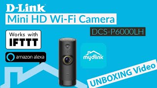 Unboxing  DLink DCSP6000LH Mini HD WiFi Camera Black [upl. by Meldoh]