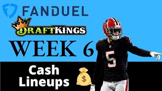 DraftKings NFL Week 6 amp FanDuel Week 6 Lineups NFL DFS Strategy 2024 [upl. by Yelkreb]