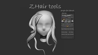 ZHair tools plugin Zbrush Tutorial [upl. by Darla906]