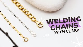 60 How To Choose and Weld Chains with Clasps  Free Permanent Jewelry Training [upl. by Jamnes]