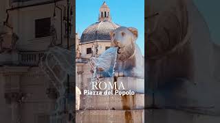 ROMA 🇮🇹  Fontana dei Leoni  Piazza del Popolo Roma Italia shorts piazzadelpopolo roma rome [upl. by Hareehahs478]