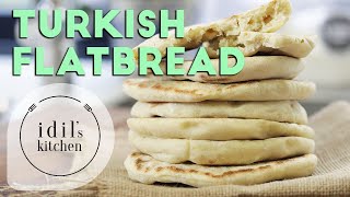 Turkish Flatbread Recipe 🍞 Bazlama  Easy Pan Bread [upl. by Steep]