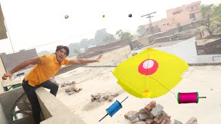 Umer Mukaram Buy New 2 Kite Vs Kite Flying Cutting Challenge Win 500 Rupees [upl. by Denoting]